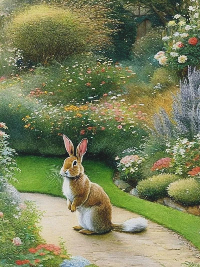 06121-305063268-a rabbit in an English tea garden, Beatrix Potter.png